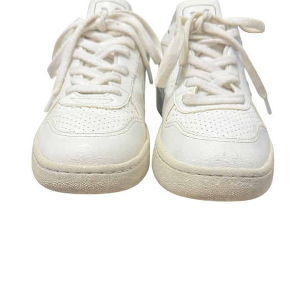 Madewell Veja Vegan Leather V-10 Sneakers White Matcha Size 7 - Picture 5 of 9